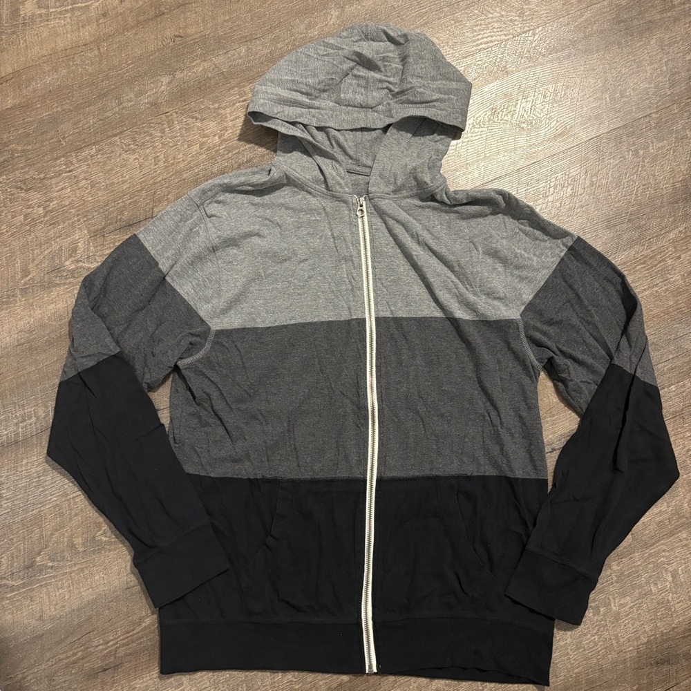 Gray and Black Old Navy Hooded Sweater